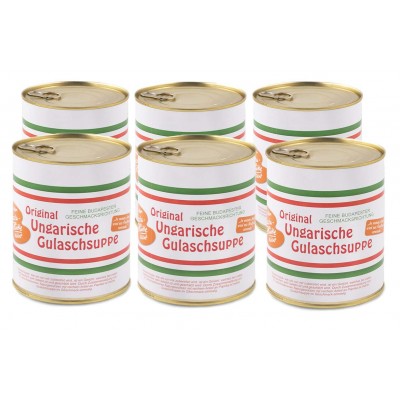 Original Ungarische Gulaschsuppe 800 ml (6er Pack)